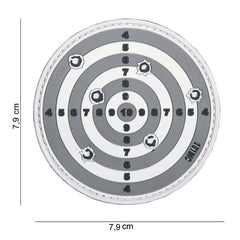 Embleem 3D PVC Target Gri - Marchează-ți Identitatea Tactică