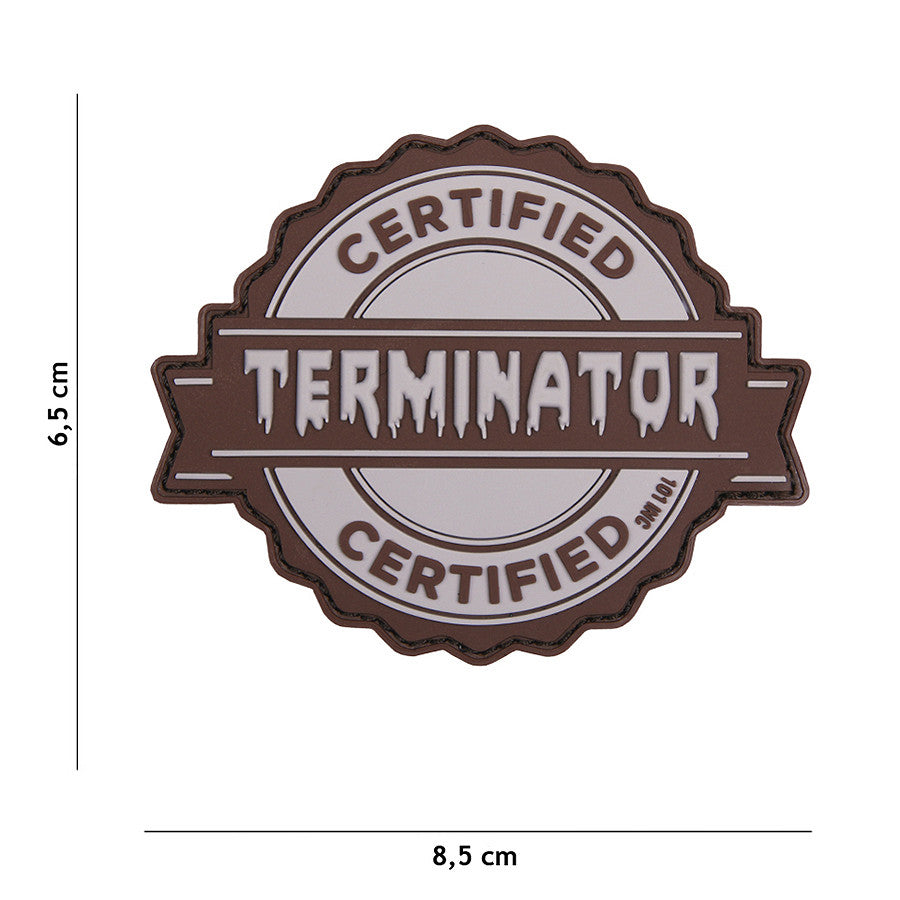 Embleem 3D PVC Terminator Gri - Afirmă-ți Puterea Vizual