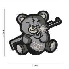 Embleem 3D PVC Terreur Teddy Gri - Afirmă-ți Atitudinea Tactică