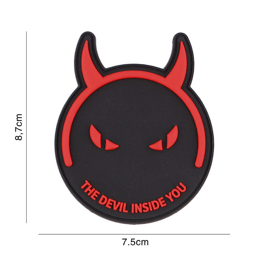 Embleem 3D PVC The Devil inside you Negru/Roșu - Afirmă-ți Atitudinea