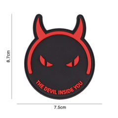 Embleem 3D PVC The Devil inside you Negru/Roșu - Afirmă-ți Atitudinea