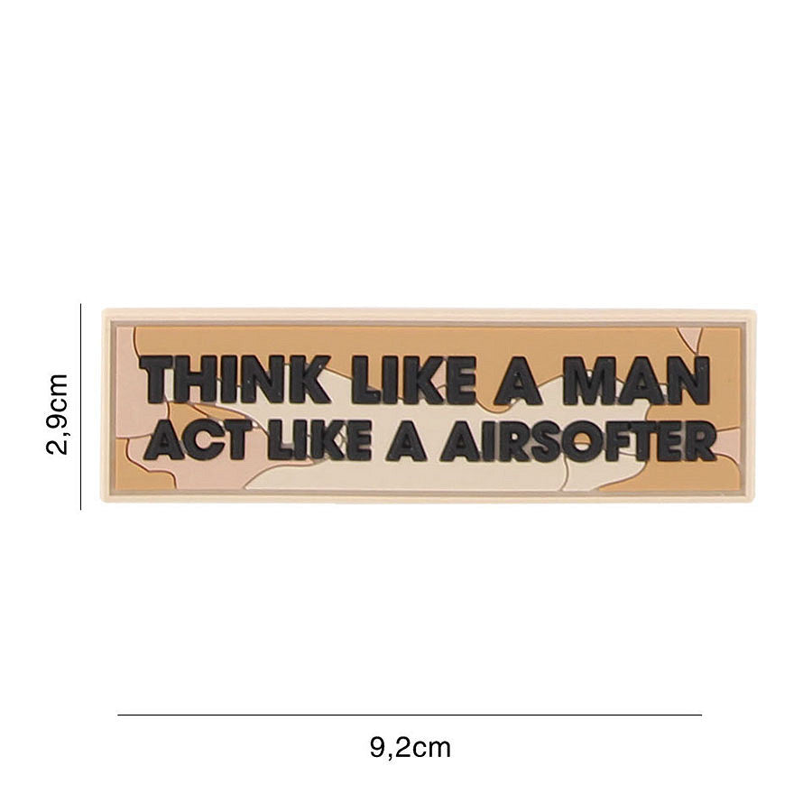 Embleem 3D PVC Think Like A Man Desert - Afirmă-ți Voința Neclintită