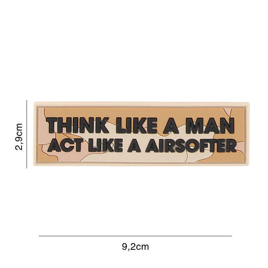 Embleem 3D PVC Think Like A Man Desert - Afirmă-ți Voința Neclintită