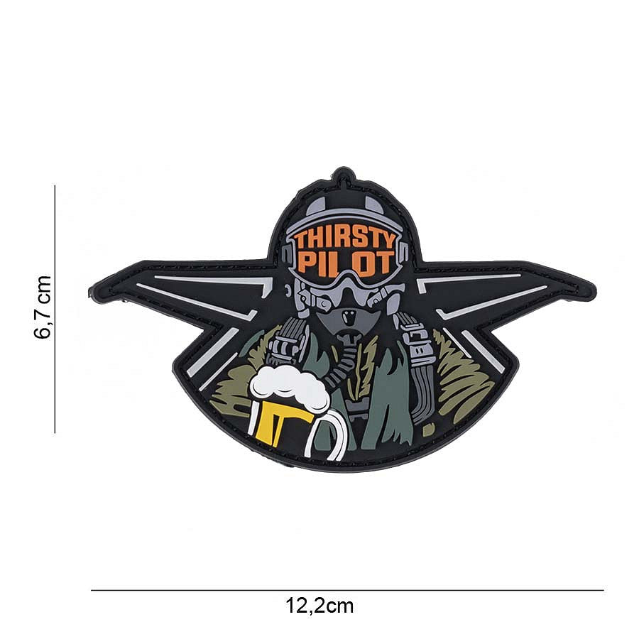 Embleem 3D PVC Thirsty pilot #10021 - Afirmă-ți Atitudinea Unică