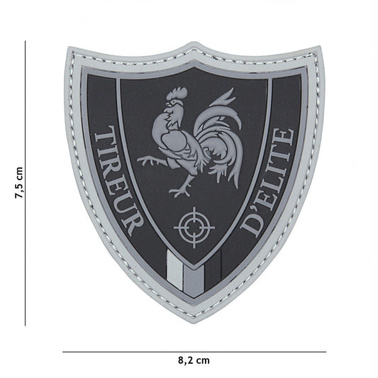 Embleem 3D PVC Tireur D'elite Negru - Semnul Preciziei Absolute