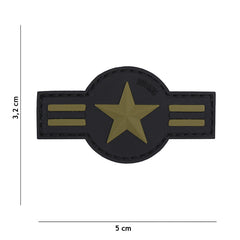 Embleem 3D PVC U.S. Air Force Verde - Identitate Robustă și Rezistență Superioară