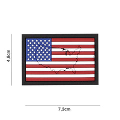 Embleem 3D PVC USA cu Contur - Afirmă-ți Identitatea Tactică
