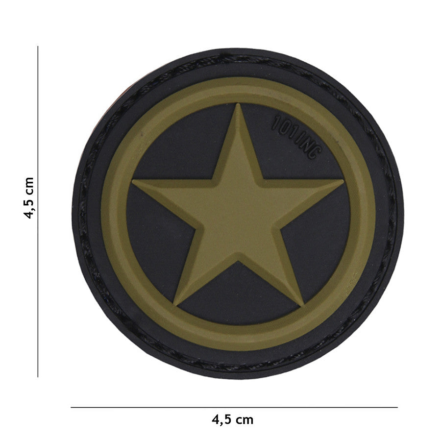 Embleem 3D PVC USA Star Verde Tactical - Autenticitate și Rezistență