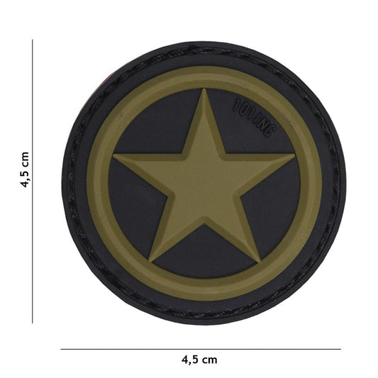 Embleem 3D PVC USA Star Verde Tactical - Autenticitate și Rezistență
