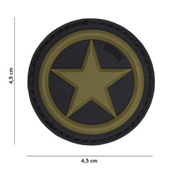 Embleem 3D PVC USA Star Verde Tactical - Autenticitate și Rezistență
