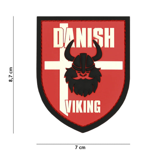 Embleem 3D PVC Viking Danez Roșu - Afirmă-ți Spiritul Războinic