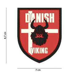 Embleem 3D PVC Viking Danez Roșu - Afirmă-ți Spiritul Războinic