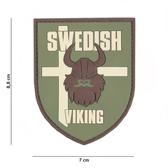 Embleem 3D PVC Viking Suedez Verde - Exprimă-ți Forța Autentică
