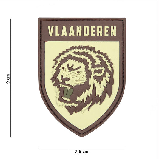 Embleem 3D PVC Vlaanderen Coyote - Personalizare Tactică Fără Compromis