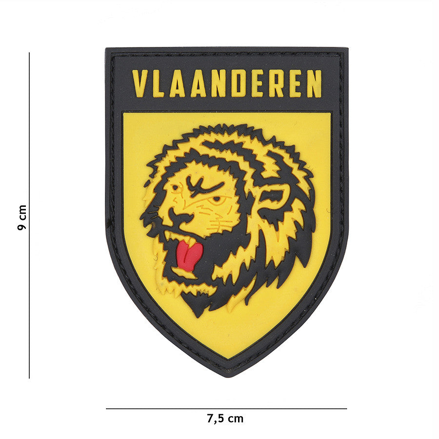 Embleem 3D PVC Vlaanderen Galben - Afirmă Identitatea Tactică