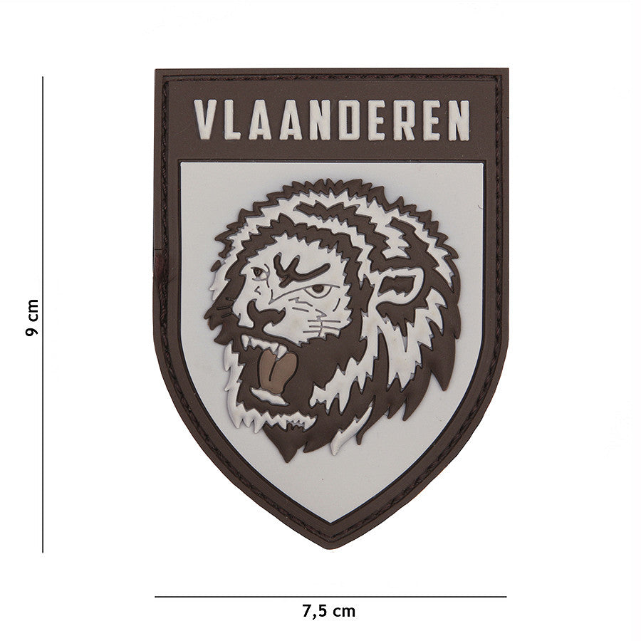 Embleem 3D PVC Vlaanderen Gri Tactical - Identitate Tactică Durabilă