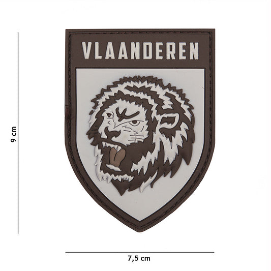 Embleem 3D PVC Vlaanderen Gri Tactical - Identitate Tactică Durabilă