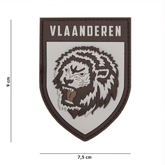 Embleem 3D PVC Vlaanderen Gri Tactical - Identitate Tactică Durabilă