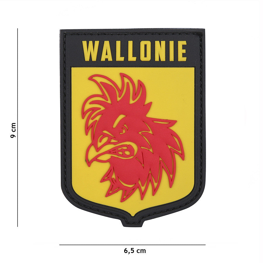 Embleem 3D PVC Wallonie Galben - Identitate Vizuală Tactică