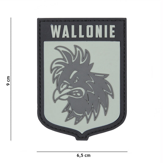 Embleem 3D PVC Wallonie Gri - Marcaj Identitar Rezistent