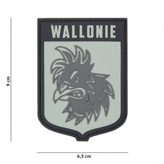 Embleem 3D PVC Wallonie Gri - Marcaj Identitar Rezistent