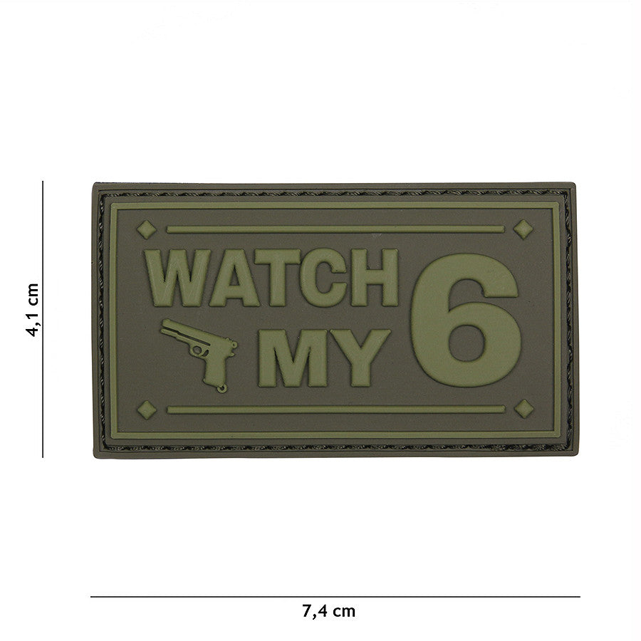 Embleem 3D PVC Watch my groen #16119 Verde - Exprimă-ți Identitatea Tactică