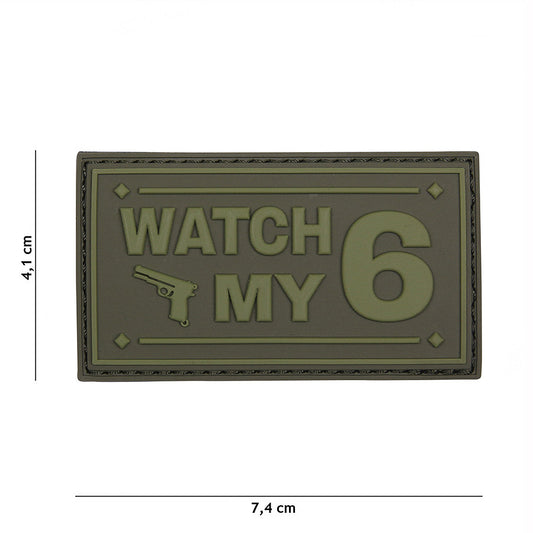 Embleem 3D PVC Watch my groen #16119 Verde - Exprimă-ți Identitatea Tactică