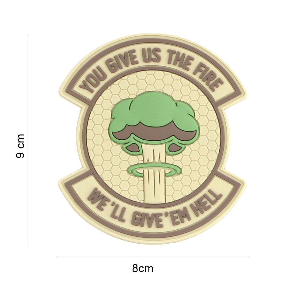 Embleem 3D PVC We give 'em hell #8093 - Simbolul Atitudinii Neînfricate
