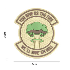Embleem 3D PVC We give 'em hell #8093 - Simbolul Atitudinii Neînfricate