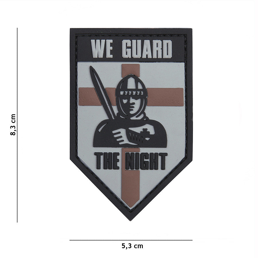 Embleem 3D PVC We guard the night Gri - Identitate Tactică de Elită