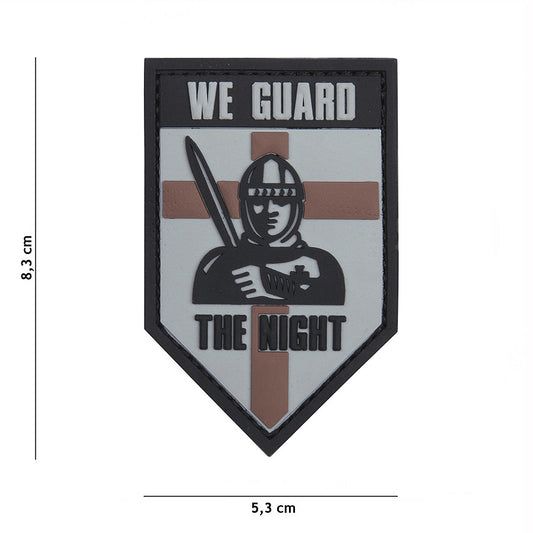 Embleem 3D PVC We guard the night Gri - Identitate Tactică de Elită