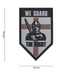 Embleem 3D PVC We guard the night Gri - Identitate Tactică de Elită