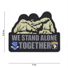 Embleem 3D PVC We stand alone together - Identitate Tactică Durabilă