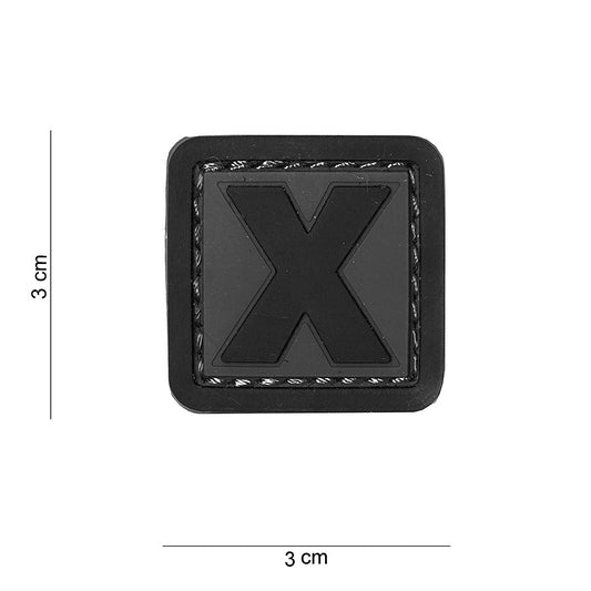 Embleem 3D PVC X #15034 - Personalizare Tactică Durabilă