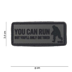 Embleem 3D PVC You can run Grijs - Semnătura Ta Tactică Distinctivă