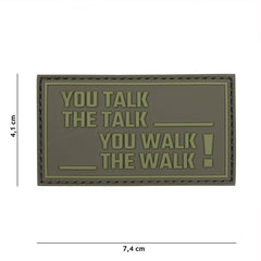 Embleem 3D PVC You talk, the talk Verde - Afirmă-ți Atitudinea