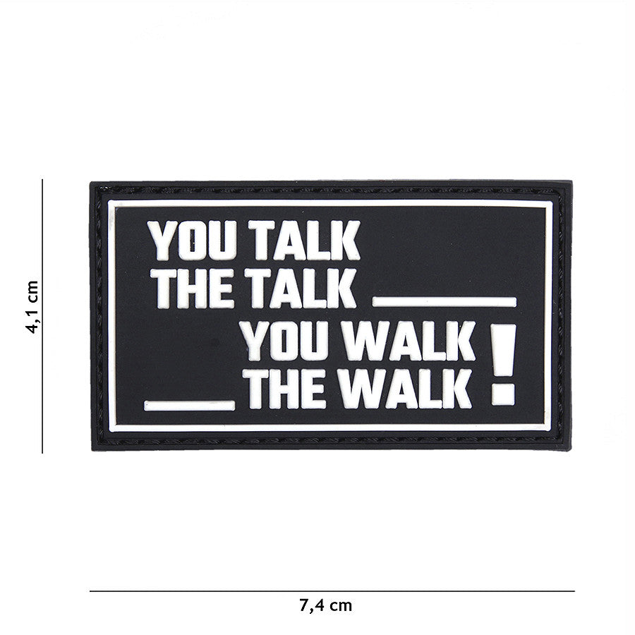 Embleem 3D PVC You talk, the talk Zwart - Afirmă-ți Atitudinea