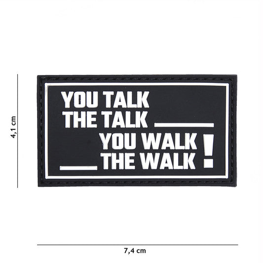 Embleem 3D PVC You talk, the talk Zwart - Afirmă-ți Atitudinea