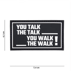 Embleem 3D PVC You talk, the talk Zwart - Afirmă-ți Atitudinea