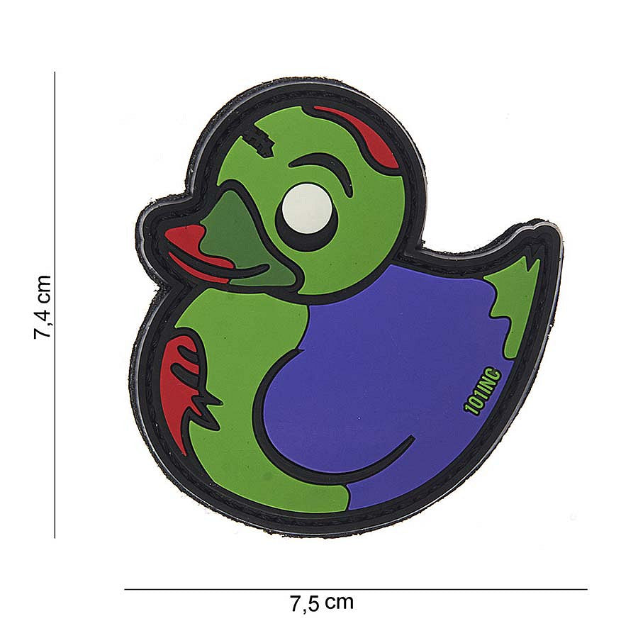 Embleem 3D PVC Zombie Duck Verde/Mov - Personalizează-ți Atitudinea