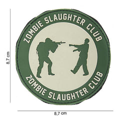 Embleem 3D PVC Zombie slaughter Club rond - Afirmă-ți Atitudinea Tacticală