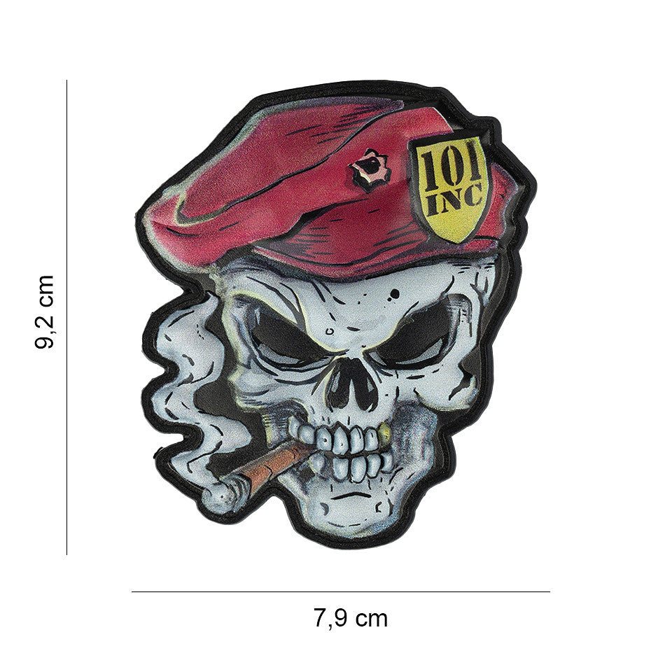 Embleem 3D UV Skull Roșu Bereta #8042 - Distincție Vizuală Brutală