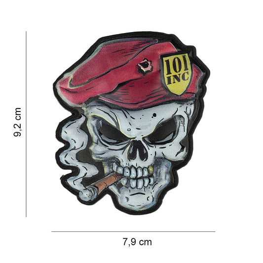 Embleem 3D UV Skull Roșu Bereta #8042 - Distincție Vizuală Brutală