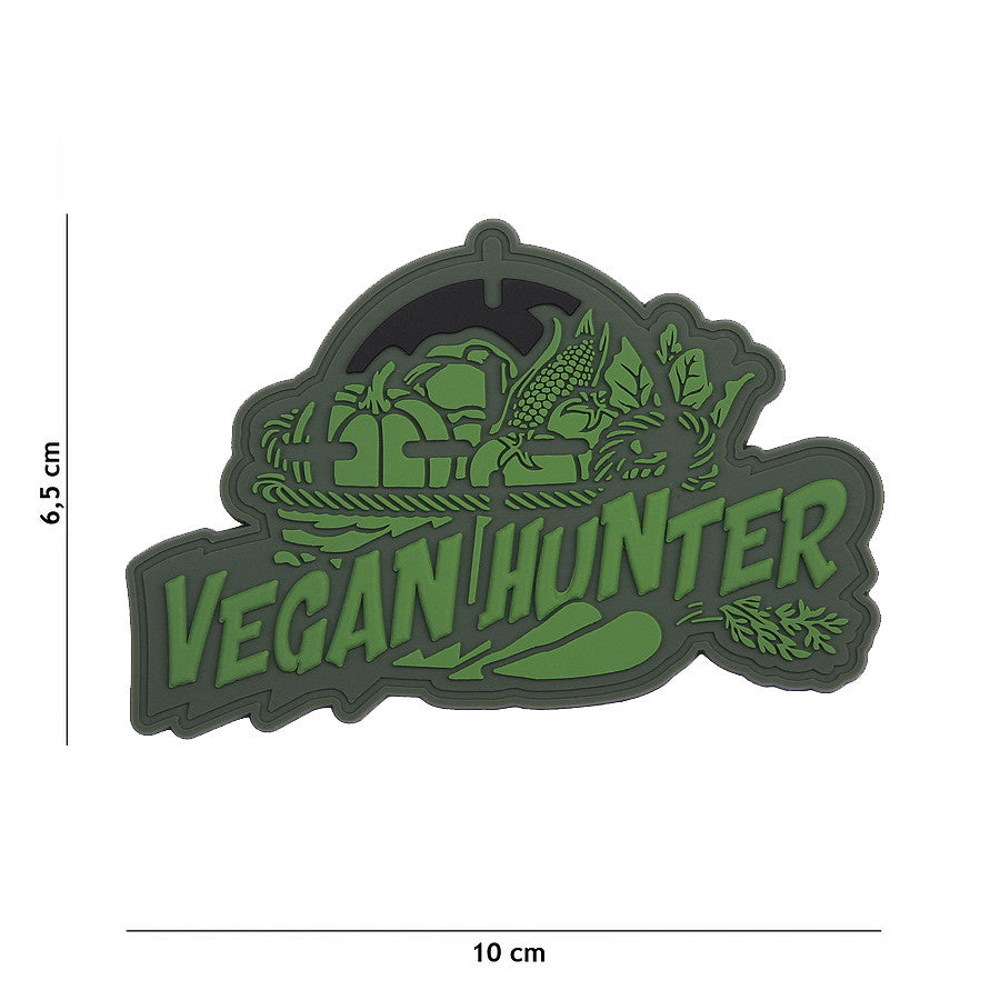 Embleem 3D Vegan Hunter Verde - Afirmă-ți Identitatea în Teren