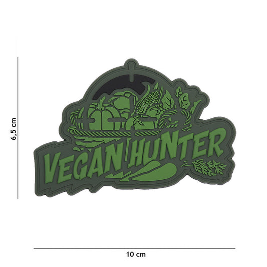 Embleem 3D Vegan Hunter Verde - Afirmă-ți Identitatea în Teren