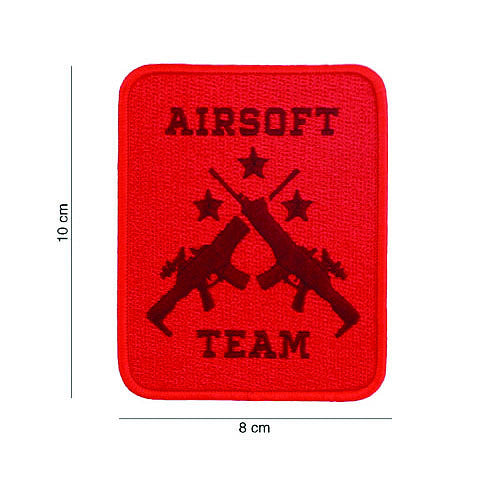 Embleem Airsoft Team Roșu - Unitate și Forță Pe Câmpul de Luptă