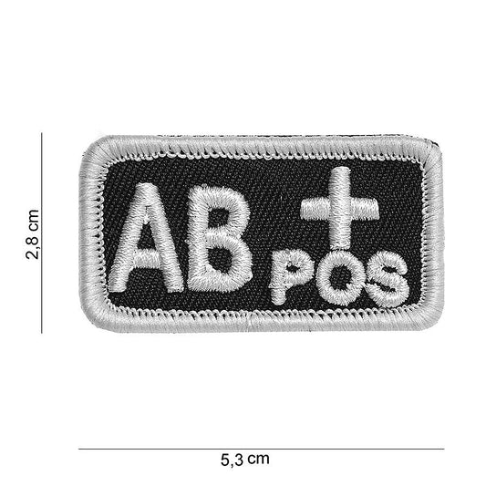 Embleem Bloedgrupa AB+ Pozitiv Negru - Identificare Vitală la Vedere