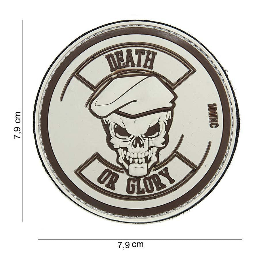 Embleem Death or Glory Bej - Afirmă-ți Atitudinea Tactica
