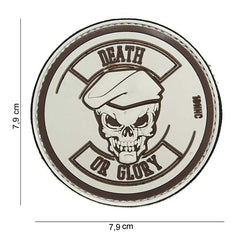 Embleem Death or Glory Bej - Afirmă-ți Atitudinea Tactica