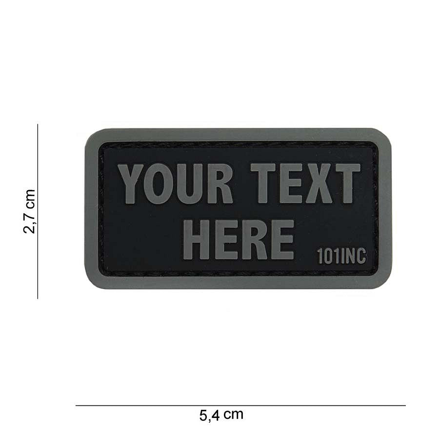 Embleem Personalizabil 3D PVC Negru/Gri - Identitatea Ta Tactică